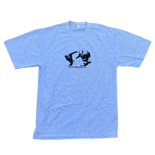 STREET FIGHT TEE ASH FRONT