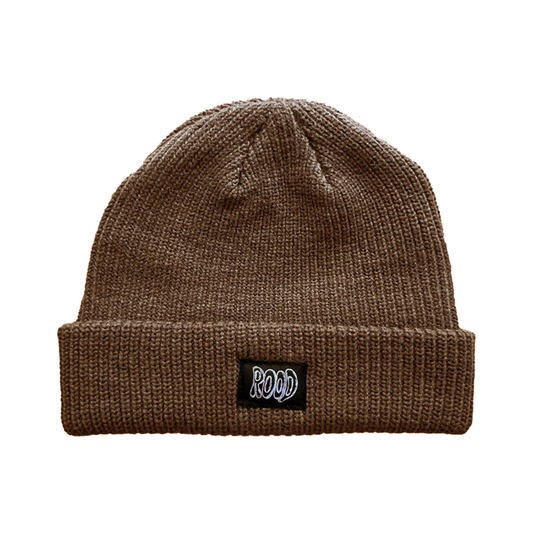 ROOD LOGO BEANIE WALNUT FRONT