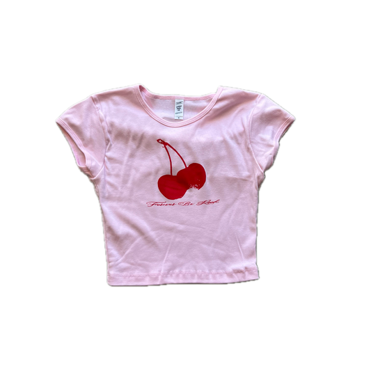 CHERRY BABY TEE PINK