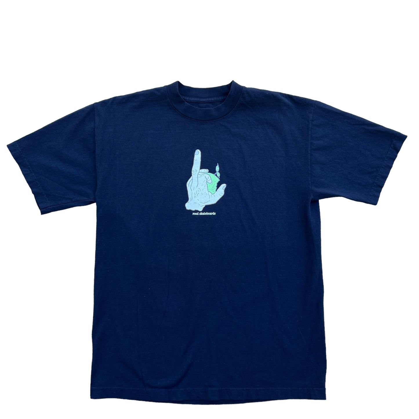 APPLE FINGER TEE (NAVY)