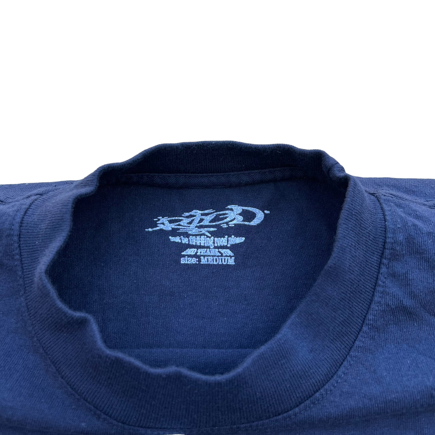 APPLE FINGER TEE (NAVY)